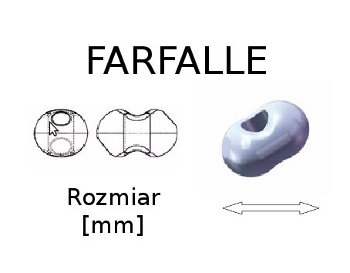 Koraliki drobne farfalle - Rozmiar